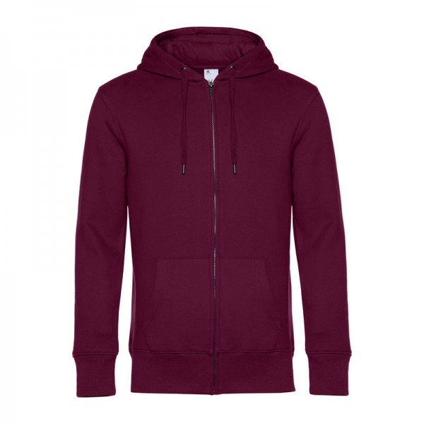B&C KING ZIPPED HOOD XS Cherry Red
