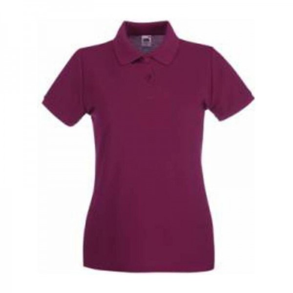 LADY FIT PREMIUM POLO L Burgundy