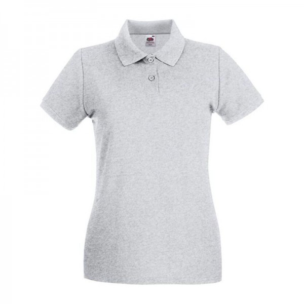 LADY FIT PREMIUM POLO XS Heather Grey