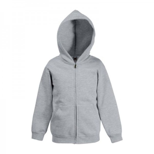 KIDS HOODED SWEAT JACKET 12/13 Heather Grey