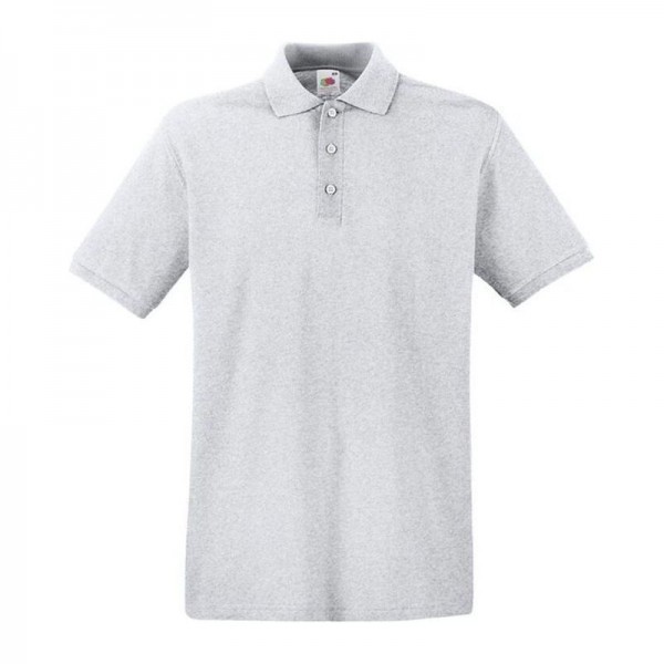 PREMIUM POLO L Heather Grey