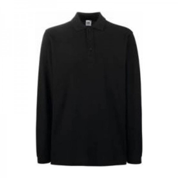 PREMIUM LONG SLEEVE POLO XL Black
