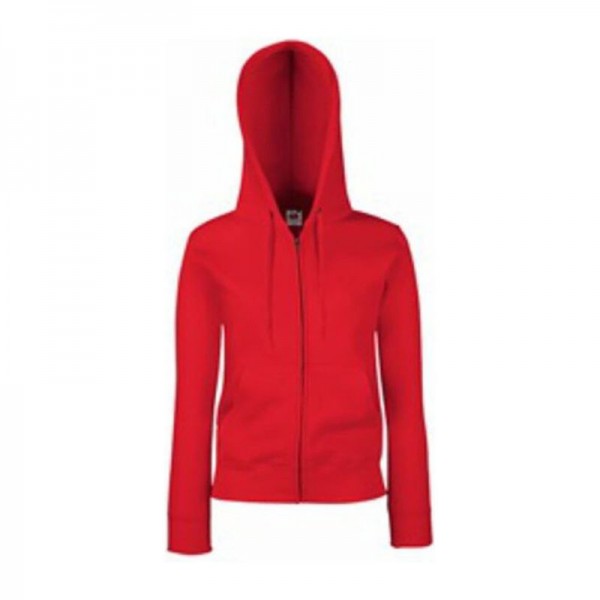 LADY FIT HOODED JACKET M Red