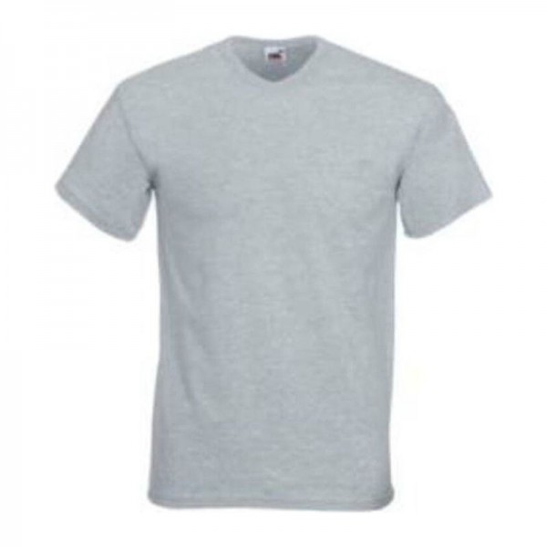 VALUEWEIGHT V-NECK T S Heather Grey