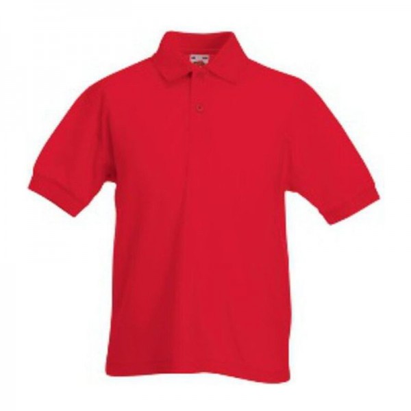 65/35 KIDS PIQUE POLO 5/6 Red