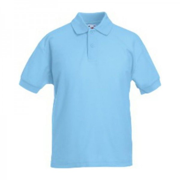 65/35 KIDS PIQUE POLO 5/6 Sky Blue