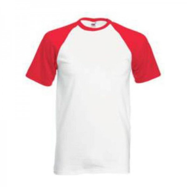 VALUEWEIGHT SHORT SLEEVE BASEBALL T 3XL White/Red