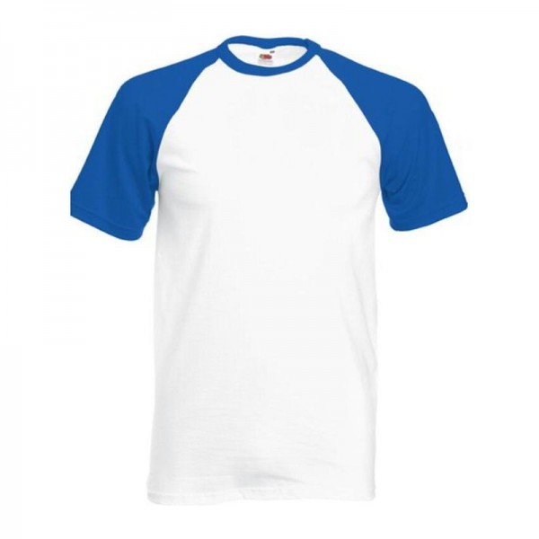 VALUEWEIGHT SHORT SLEEVE BASEBALL T 3XL White/Royal