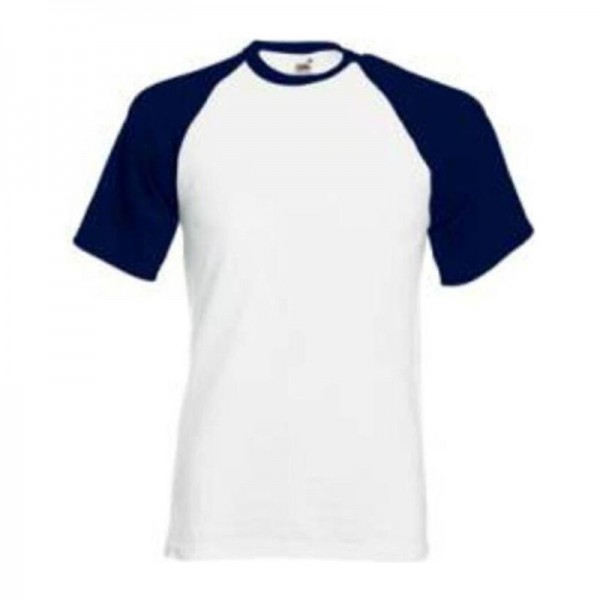 VALUEWEIGHT SHORT SLEEVE BASEBALL T 3XL White/Deep Navy