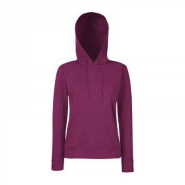 LADY-FIT HOODED SWEAT L Burgundy