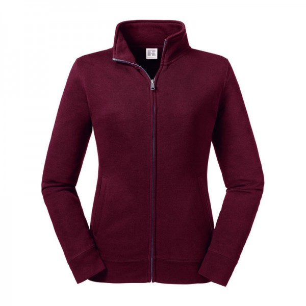 Ladies Authentic Sweat Jacket XS Burgundy
