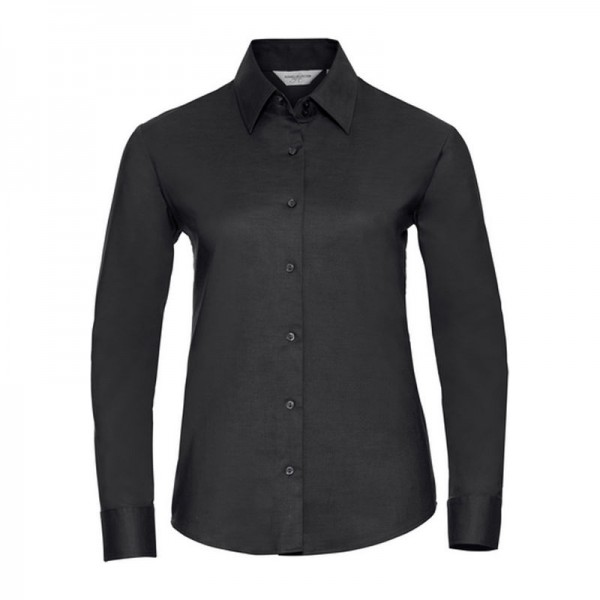 Ladies LS ECare Oxfrd Shrt 3XL Black