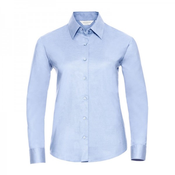 Ladies LS ECare Oxfrd Shrt 6XL Oxford Blue