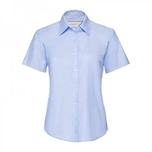 Ladies SS ECare Oxfrd Shrt 3XL Oxford Blue