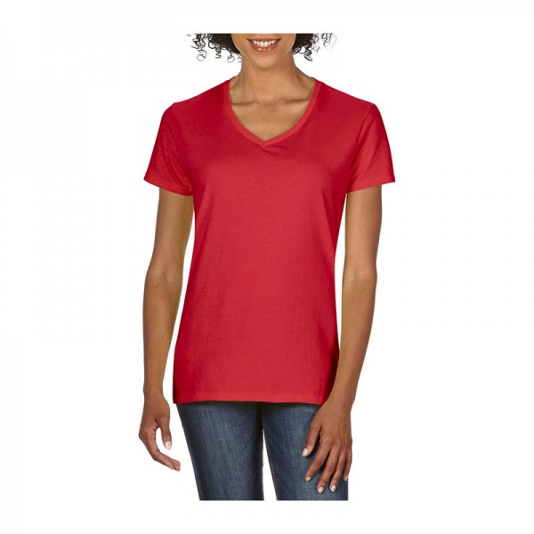 PREMIUM COTTON® LADIES' V-NECK T-SHIRT M Red