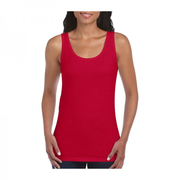 SOFTSTYLE® LADIES' TANK TOP L Cherry Red