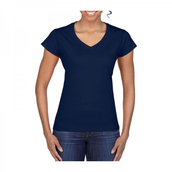 SOFTSTYLE® LADIES' V-NECK T-SHIRT S Navy