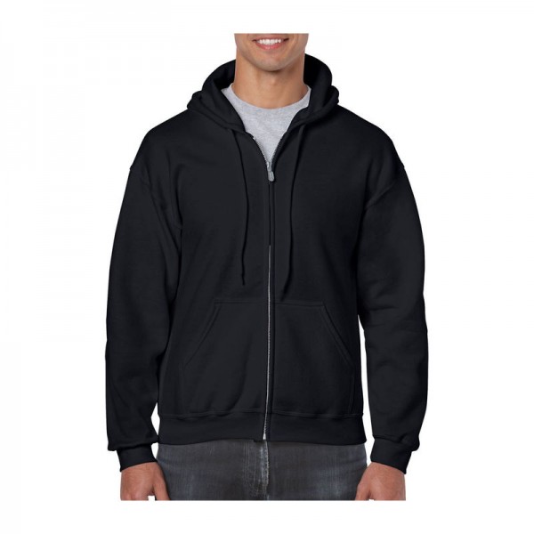 HEAVY BLEND™ ADULT FULL ZIP HOODED SWEATSHIRT 2XL Black