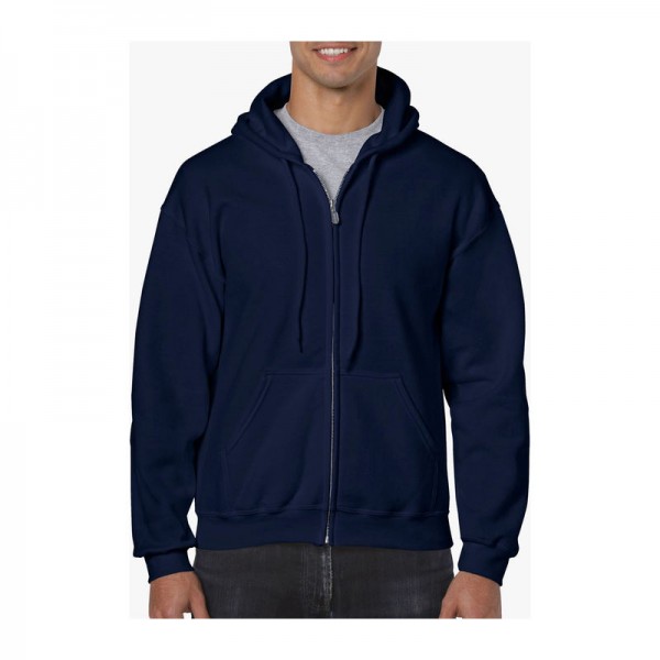 HEAVY BLEND™ ADULT FULL ZIP HOODED SWEATSHIRT M Navy