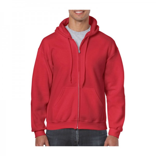 HEAVY BLEND™ ADULT FULL ZIP HOODED SWEATSHIRT 4XL Red