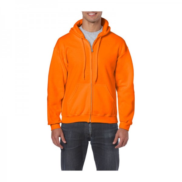 HEAVY BLEND™ ADULT FULL ZIP HOODED SWEATSHIRT 3XL S.Orange