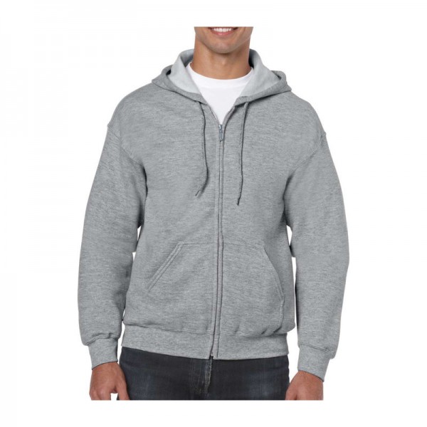 HEAVY BLEND™ ADULT FULL ZIP HOODED SWEATSHIRT M Sport Grey