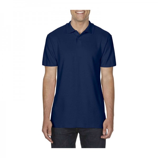 SOFTSTYLE® ADULT DOUBLE PIQUÉ POLO L Navy