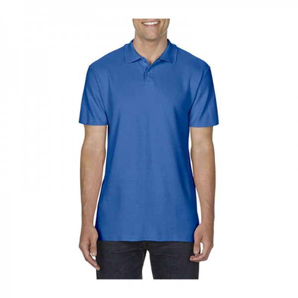 SOFTSTYLE® ADULT DOUBLE PIQUÉ POLO 2XL Royal
