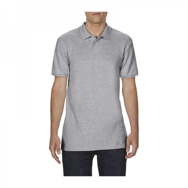 SOFTSTYLE® ADULT DOUBLE PIQUÉ POLO L Sport Grey