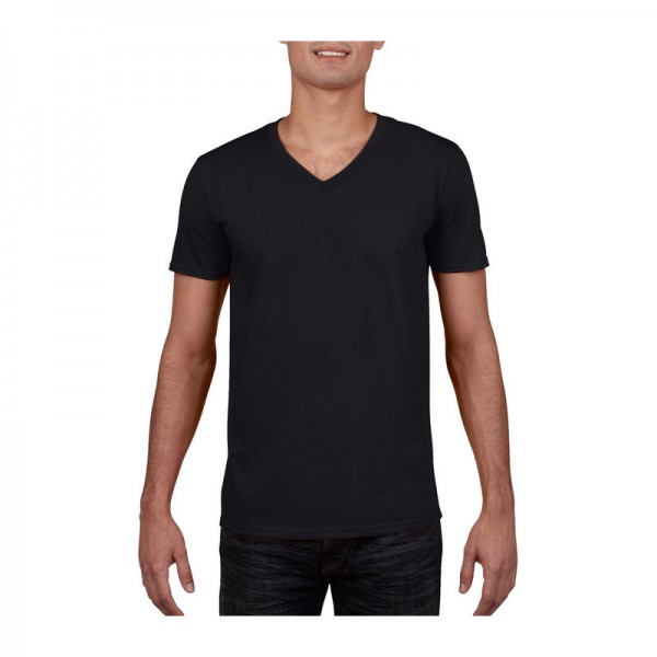 SOFTSTYLE® ADULT V-NECK T-SHIRT XL Black