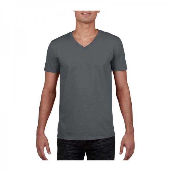 SOFTSTYLE® ADULT V-NECK T-SHIRT 2XL Charcoal