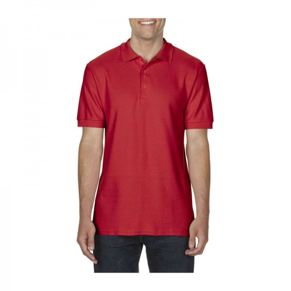 PREMIUM COTTON ADULT DOUBLE PIQUÉ POLO 2XL Red