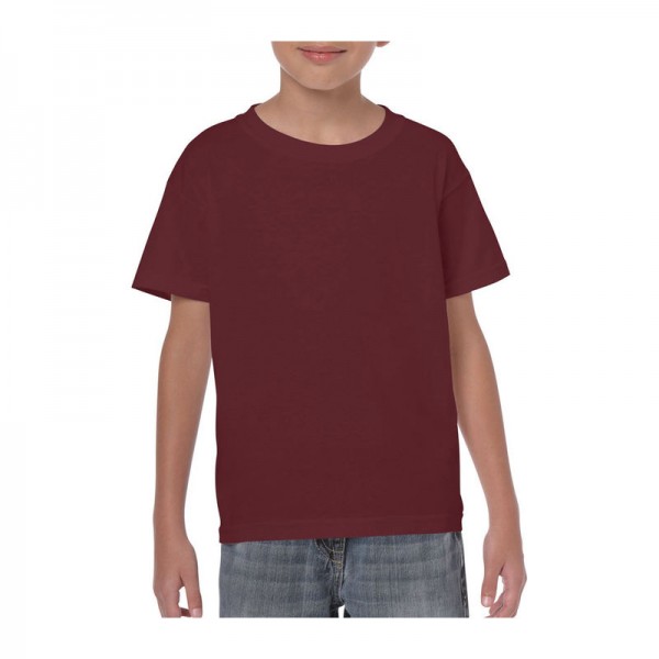 HEAVY COTTON YOUTH T-SHIRT S Maroon