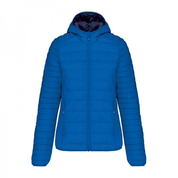 LADIES' LIGHTWEIGHT HOODED PADDED JACKET XS Light Royal Blue