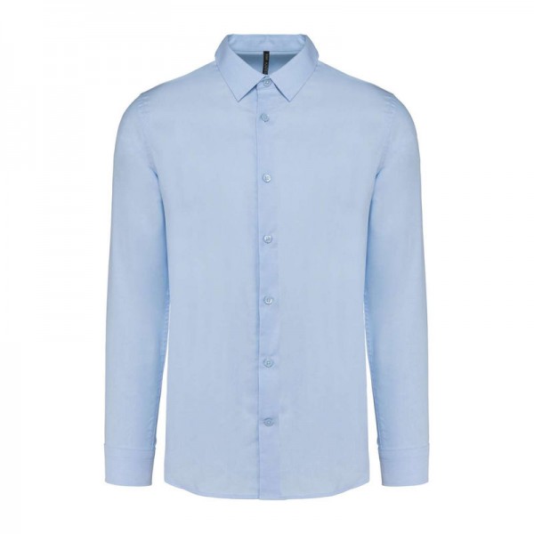 Men Long-Sleeved Easy Care Shirt Without Pocket 2XL Oxford Blue