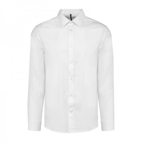 Men Long-Sleeved Easy Care Shirt Without Pocket 2XL White