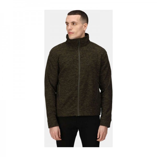 Thornly Men - Full Zip Marl Fleece XL Dark Khaki Marl