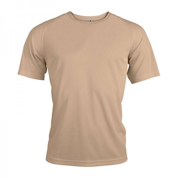 MEN'S SHORT-SLEEVED SPORTS T-SHIRT M Sand