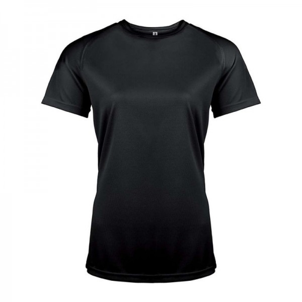 LADIES' SHORT-SLEEVED SPORTS T-SHIRT M Deep Black