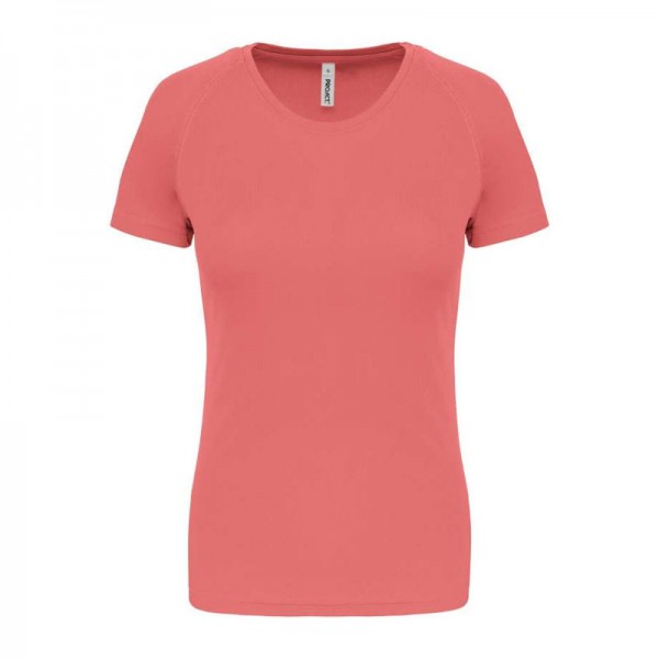 LADIES' SHORT-SLEEVED SPORTS T-SHIRT XL Coral