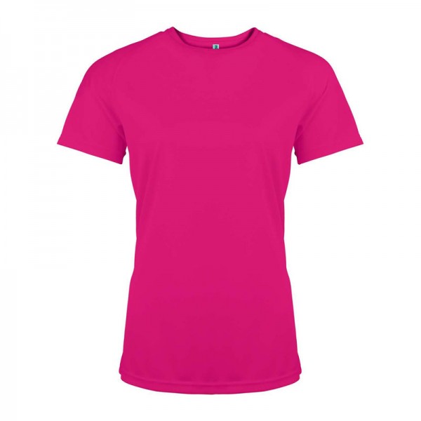 LADIES' SHORT-SLEEVED SPORTS T-SHIRT M Fuchsia