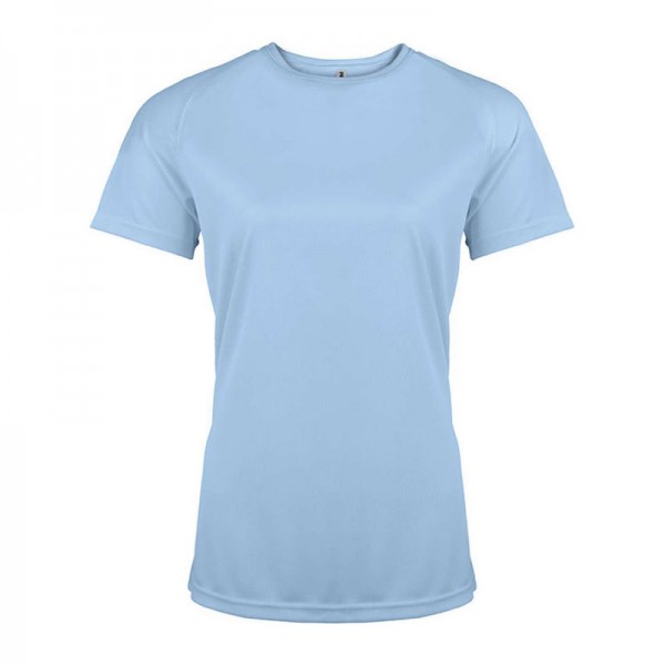 LADIES' SHORT-SLEEVED SPORTS T-SHIRT 2XL Sky Blue