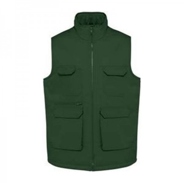 UNISEX PADDED MULTI-POCKET POLYCOTTON VEST 5XL Forest Green