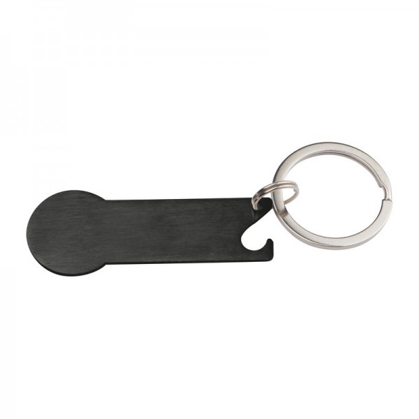Breloc metalic Stickit 6 × 2,3 × 0,2 cm Negru