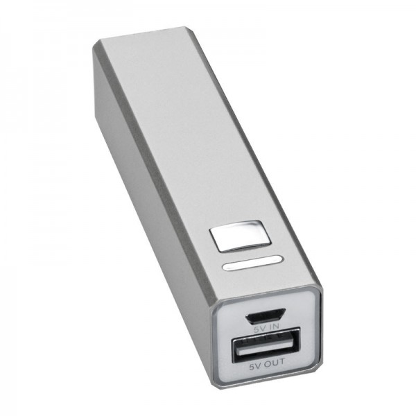 Powerbank Port Hope, 2.200 mAh 9,5 × 2,2 × 2,1 Gri