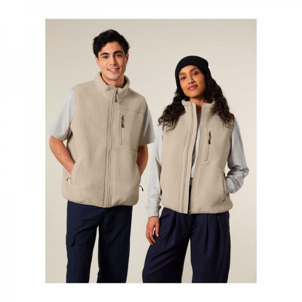 Liner unisex sleeveless sherpa jacket XS Desert Dust
