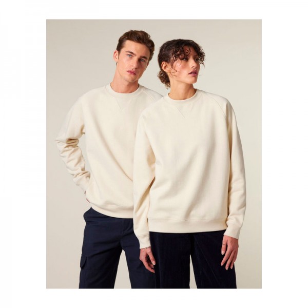 Knoxer unisex relaxed raglan sweatshirt S Natural Raw