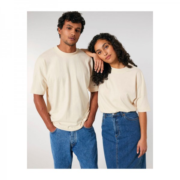 Blaster unisex oversized high neck t-shirt XS Natural Raw