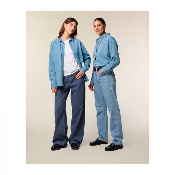 Stella women's denim shirt S Light Wash