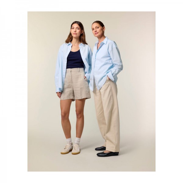 Stella Styler women's relaxed poplin shirt 2XL Summer Blue